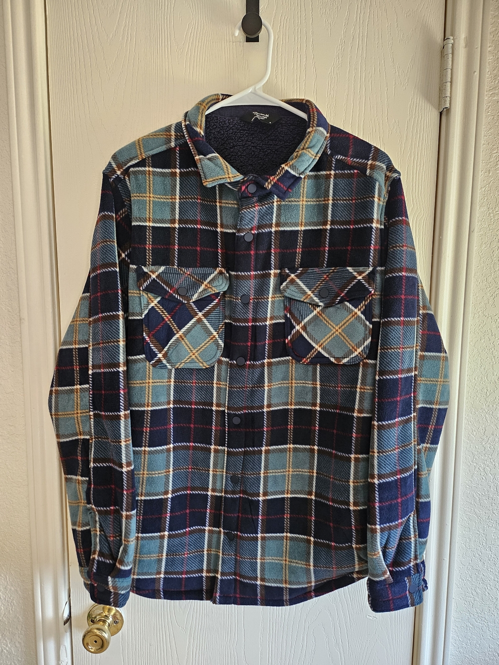 Men's Plaid Sherpa-Lined Flannel Shirt Jacket